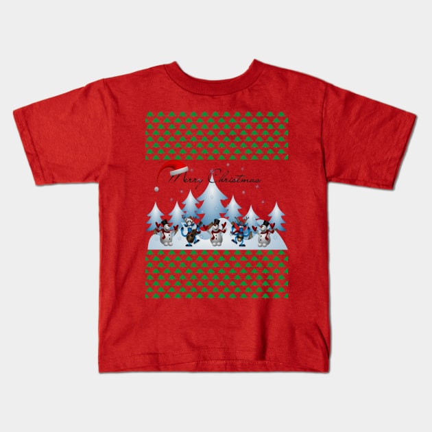 Merry Christmas  Happy Holiday Kids T-Shirt by albaley